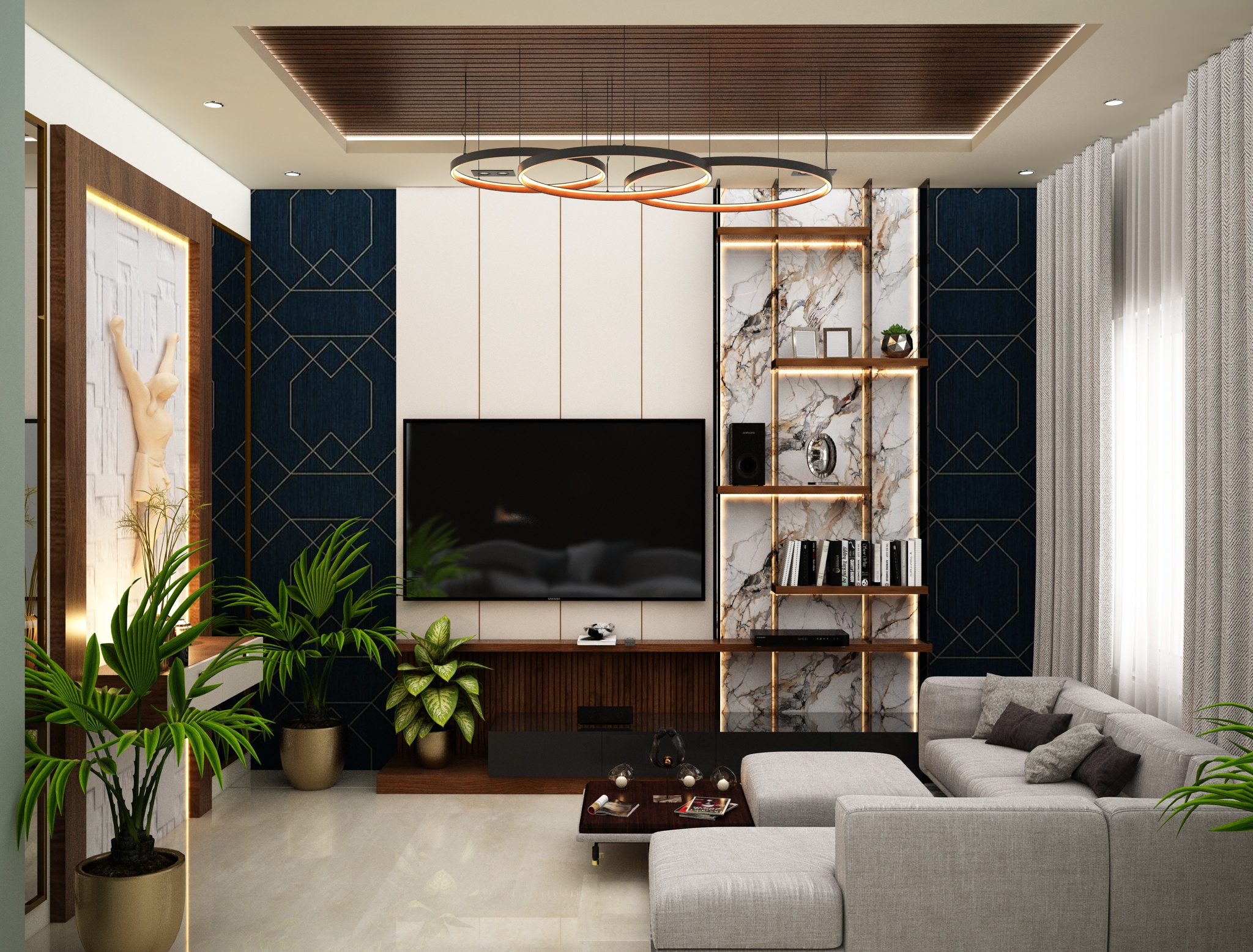Contemporary Media Wall